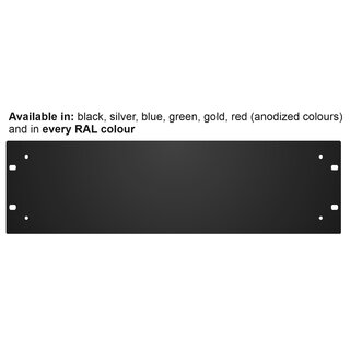 NRG CASE 3U Frontpanel (black anodized) 3mm