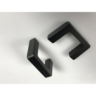 2U Aluminum Handle LH-S1 black (1 piece)