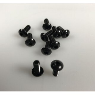 Black Screw - Hexagon M4 x 10mm (10 pieces))