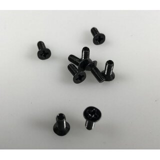 Black Screw - Philips countersunk head screw M3 x 6mm (10 pieces)
